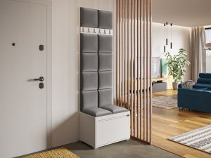 Grawis cipőszekrény akasztóval + 12db. kárpitozott falpanel 30x30
